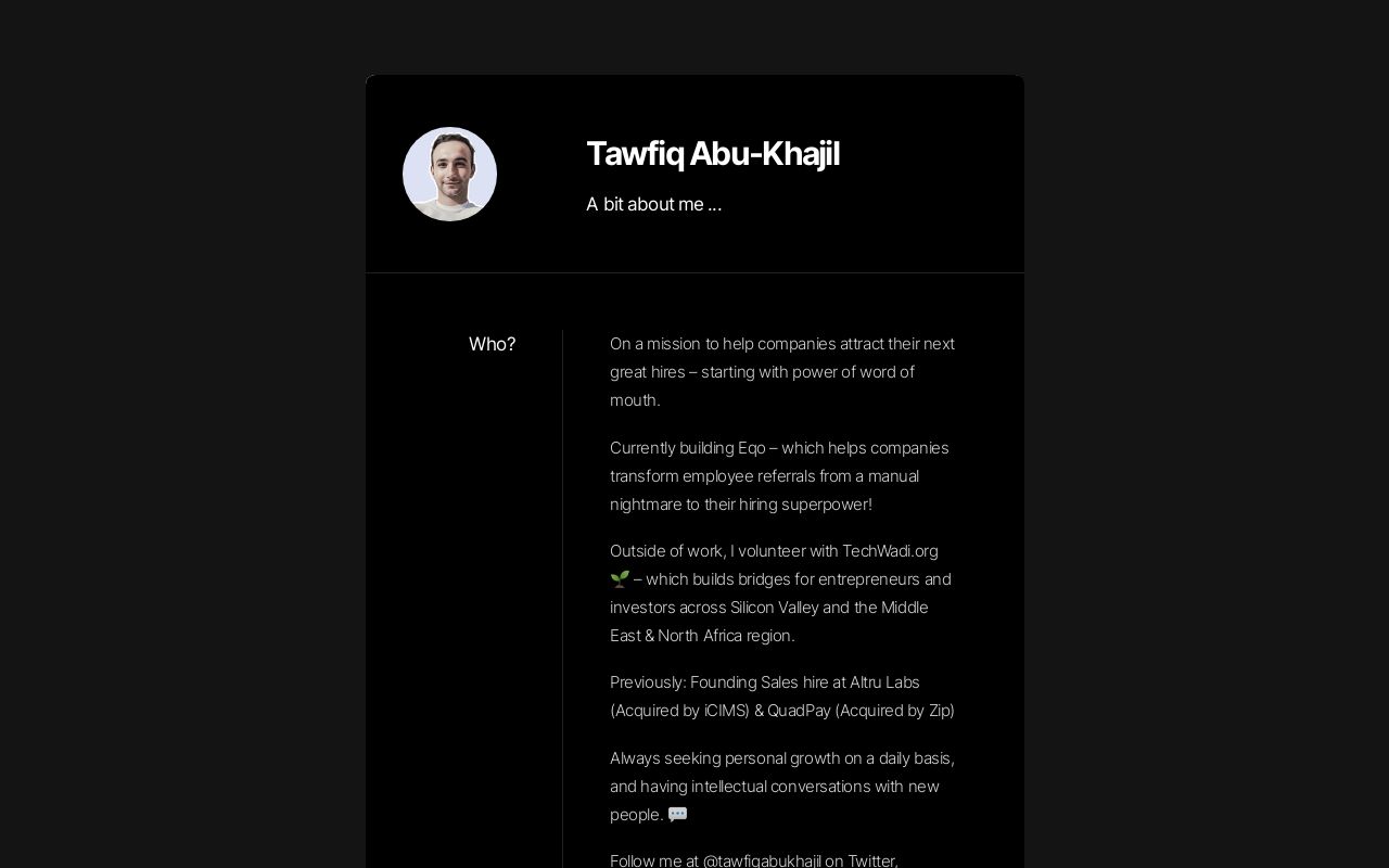 Carrd profile picture for @tawfiq